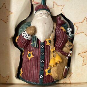 Debbie Mumm Santa Claus Candle Snuffer Star Button Handle Old St Nick (Vintage)